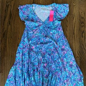 Lilly Pulitzer Kawai Dress Breakwater Blue Shells N Bells XXS NWT
